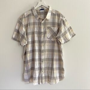 Columbia Plaid Short Sleeve Button Down Shirt Size XXL